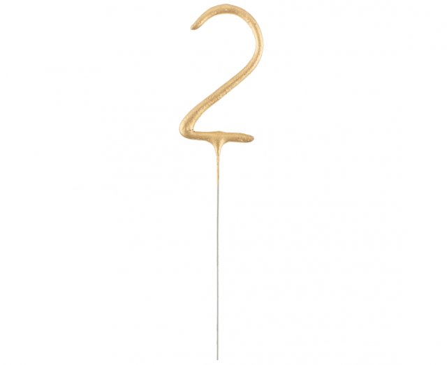 Prskavka - zlatá číslice "2"