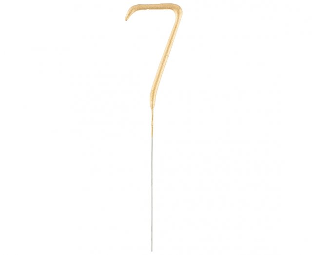 Prskavka - zlatá číslice "7"
