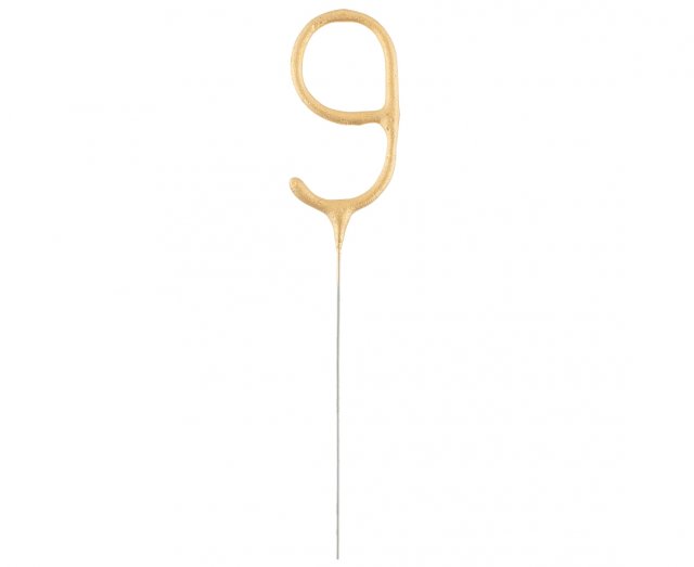 Prskavka - zlatá číslice "9"