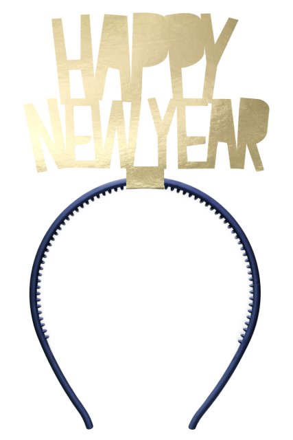 Čelenka Happy New Year, zlatá (zn. PartyDeco)