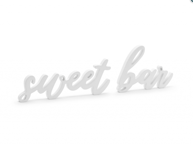 Dřevěný nápis "sweet bar"