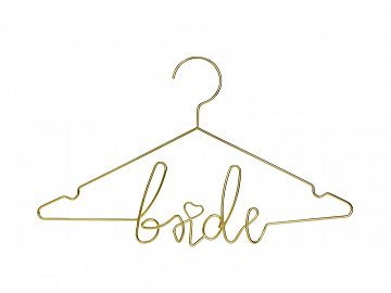 Svatební ramínko "Bride" - zlaté