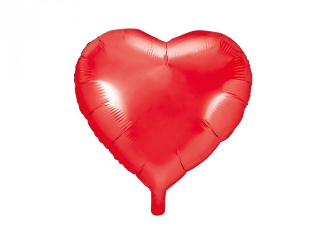 Fóliový balón 61 cm, srdce, červený