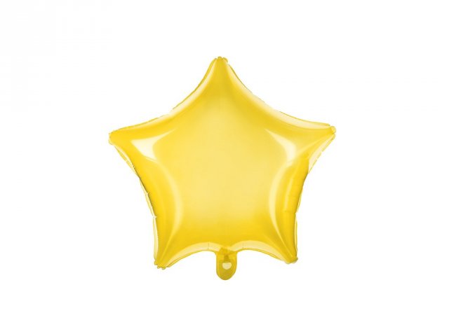 Fóliový balónek Hvězda - žlutý neonový, 48cm (zn. PartyDeco)