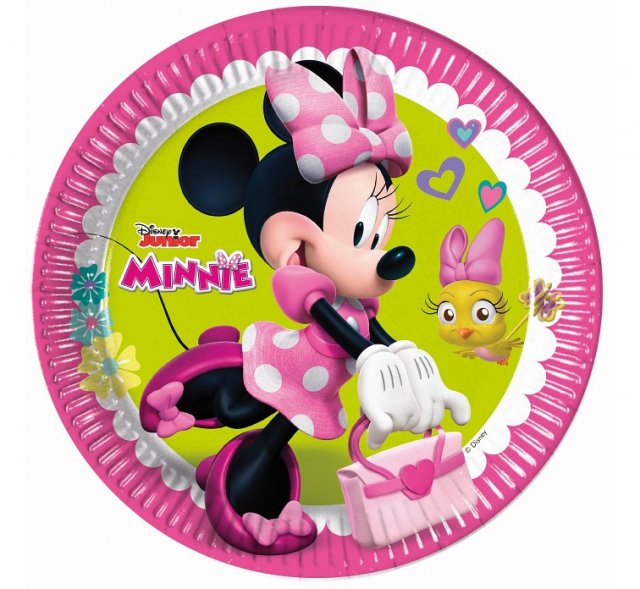 Papírové talířky Minnie Mouse, 23 cm - 8ks