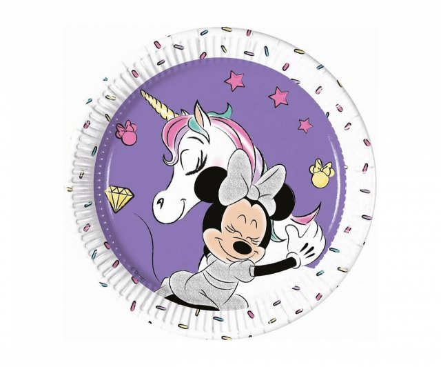 Papírové talířky Minnie Mouse, velikost 19.5cm, set 8ks (zn. Procos)