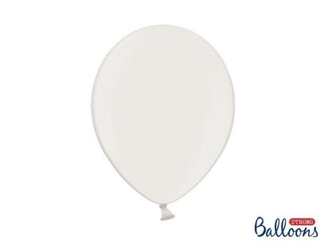 Balónky metalické, bílé, 30cm - 10 ks