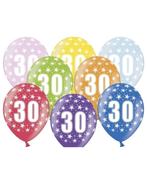 Balónek, mix barev, 30 let, 30 cm