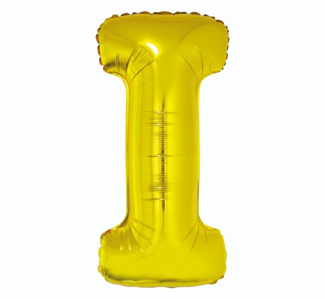 Foliový balón písmeno I - zlatý, 88cm