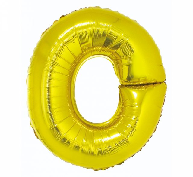 Foliový balón písmeno O - zlatý, 89cm
