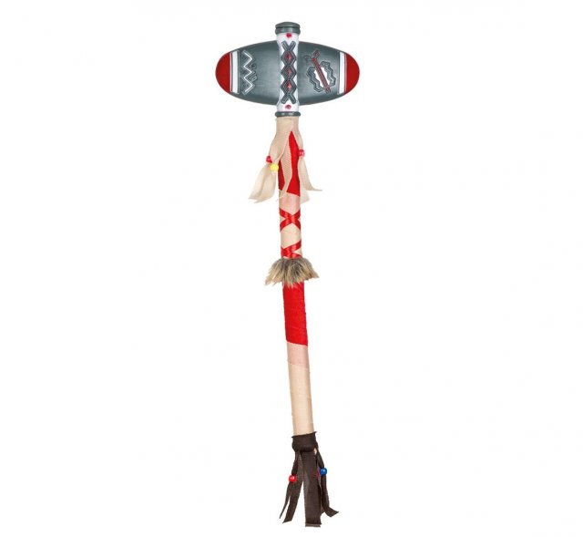 Indiánská "kamenná" sekyrka Hassun, plastová, délka 45cm (zn. BOLAND)