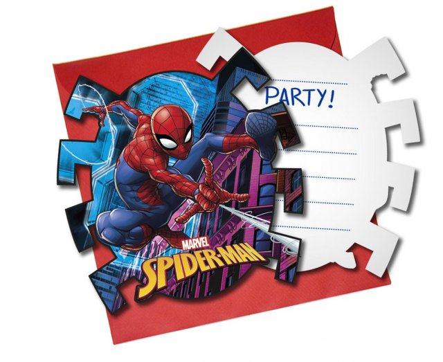 Pozvánka na oslavu SPIDERMAN, set 6ks (zn. Procos)