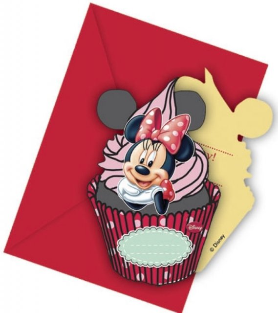 Pozvánky na oslavu" Minnie Mouse", 6ks