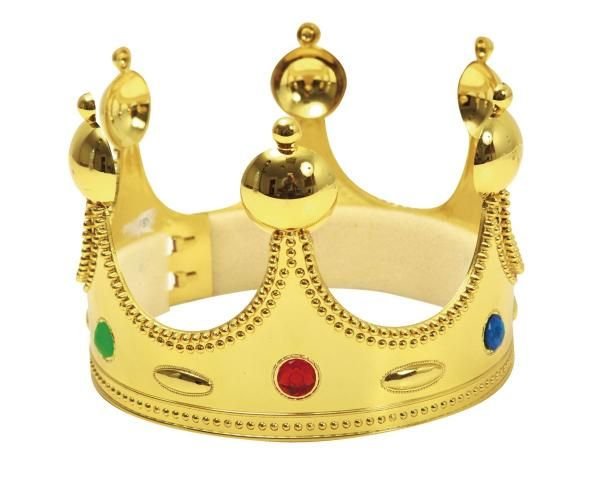 Královská koruna, dětská, zlatá barva (zn. BOLAND)