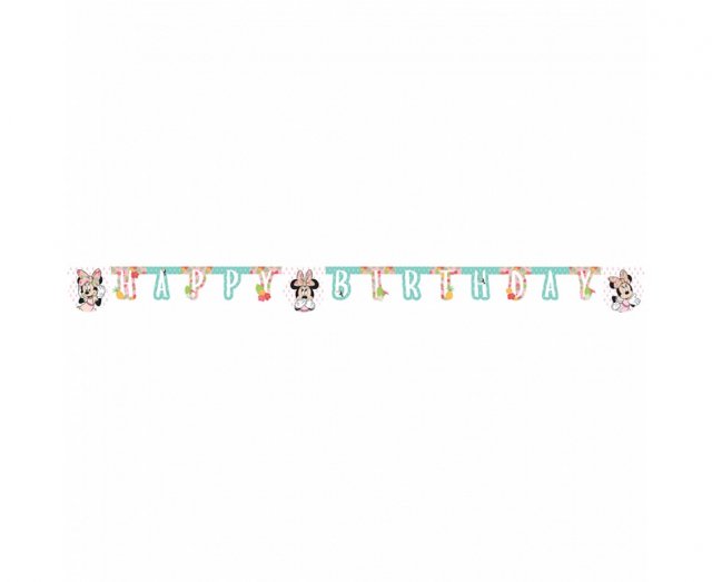 Závěsný banner Happy Birthday s Minnie Mouse, délka 2m (zn. Procos