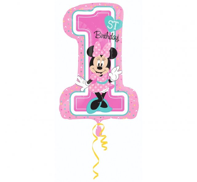 Fóliový balónek ČÍSLICE 1 - Minnie Mouse, velikost 48x71cm (zn. Anagram)