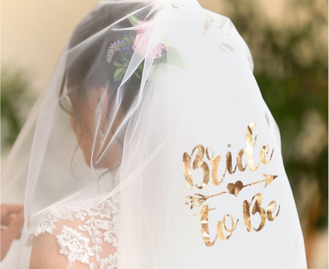 Závoj pro nevěstu "Bride to be", 72 cm