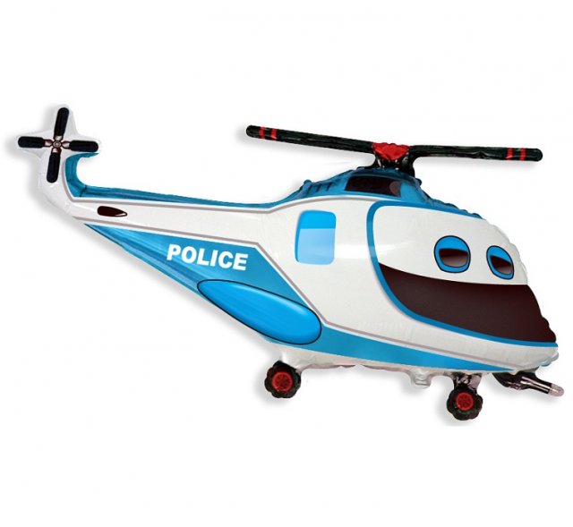 Foliový balón Policejní helikoptéra, 61 cm