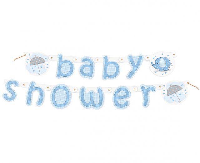 Banner "Baby shower", modrý