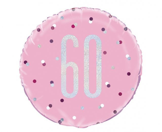 Fóliový balónek "60" růžové