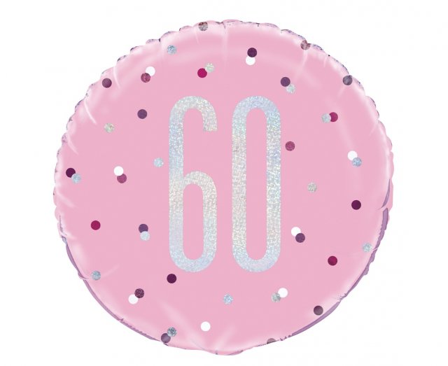 Fóliový balónek "60" růžové