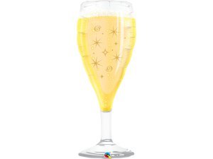 Fóliový balónek sklenice na šampaňské, 99 cm