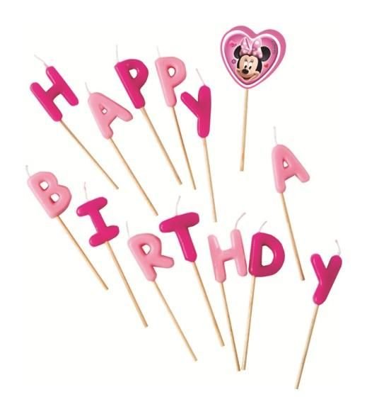 Svíčky "Happy Birthday" Minnie