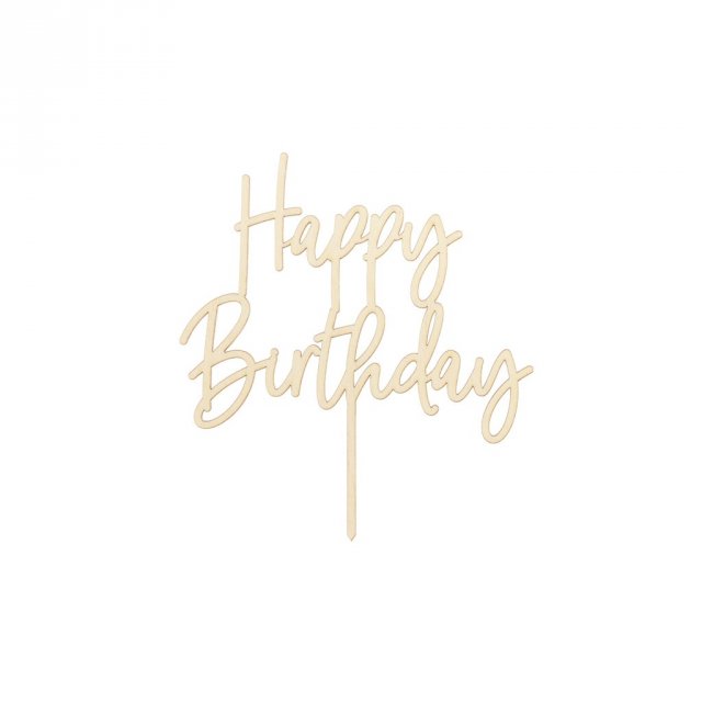 Dřevěný nápis Happy Birthday, 16,5 cm