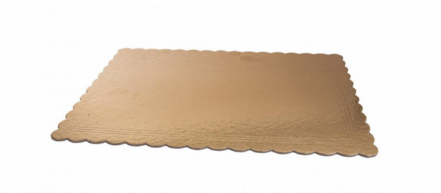 Podložka pod dort, hranatá - extra pevná, kopretina, rozměr 40x60cm - zlatá barva