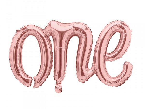 Fóliový balónek "One" růžovozlatý