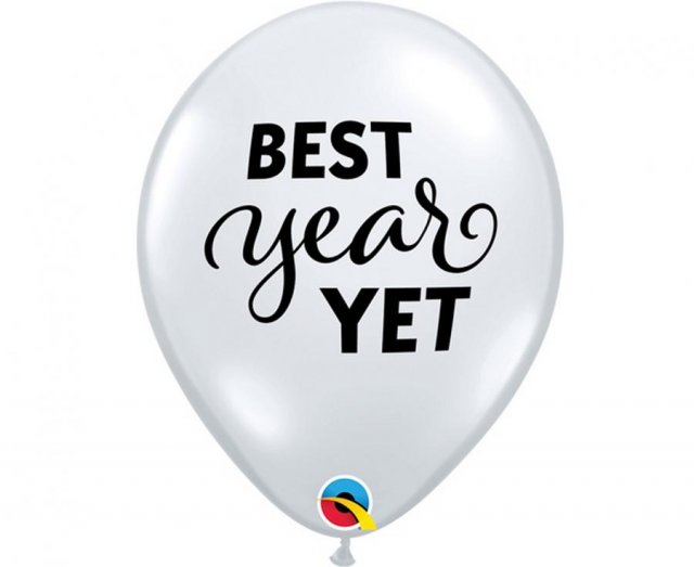 Balónek latexový „Zatím nejlepší rok“, 28 cm, 25 ks
