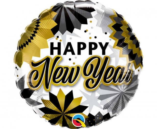 Fóliový balónek Šťastný nový rok, 46 cm