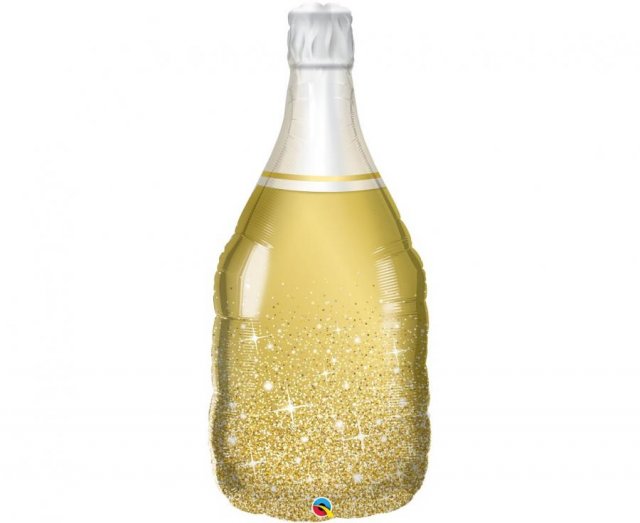 Fóliový balónek Zlatá láhev šampaňského, 99 cm