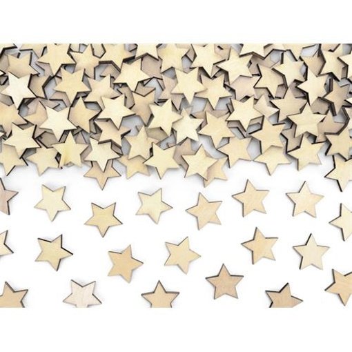 Dřevěné konfety Hvězdičky, 2x2cm