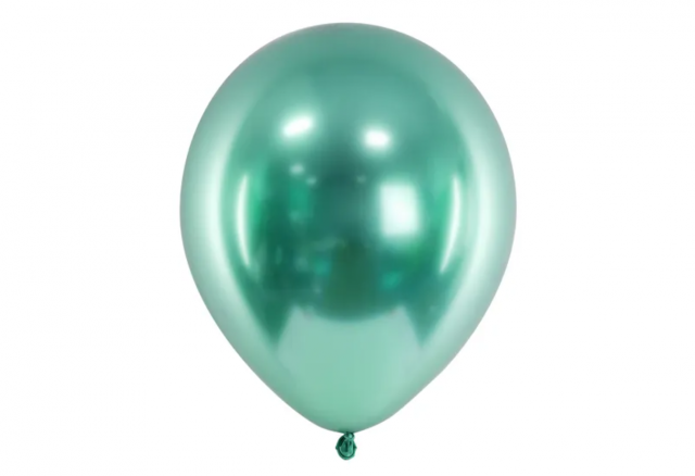 Lesklé balónky 30cm, lahvově zelené, 50 ks