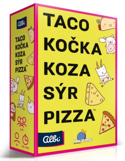 Taco, kočka, koza, sýr, pizza