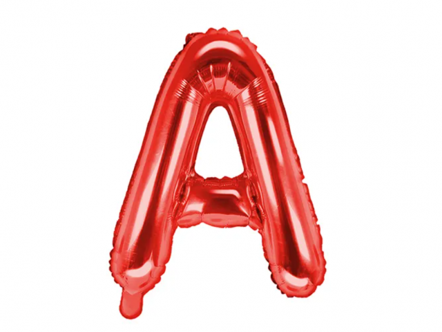 Fóliový balónek Písmeno ''A'', 35cm, červený