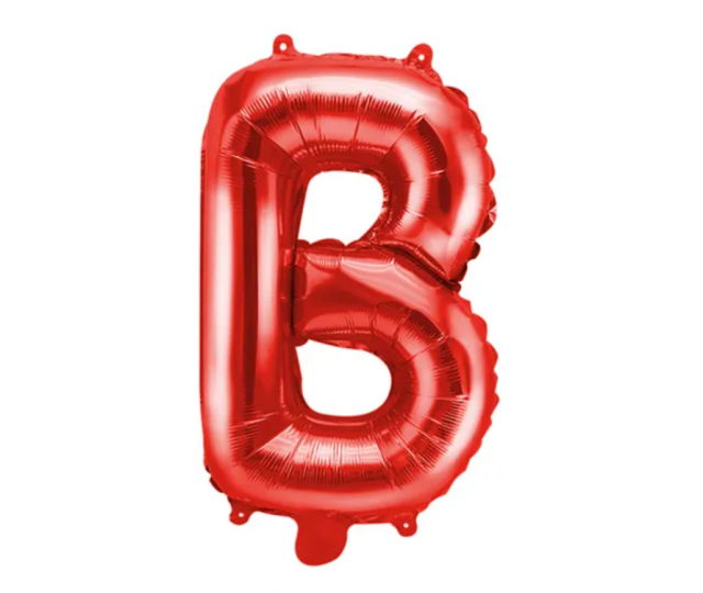 Fóliový balónek Písmeno ''B'', 35cm, červený
