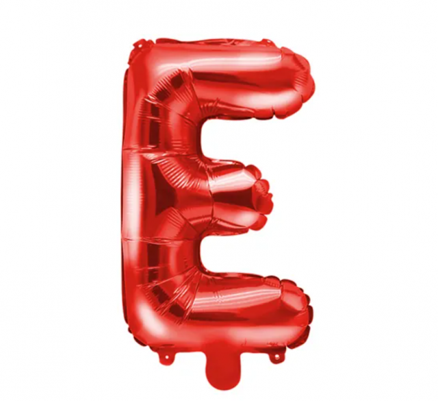 Fóliový balónek Písmeno ''E', 35cm, červený