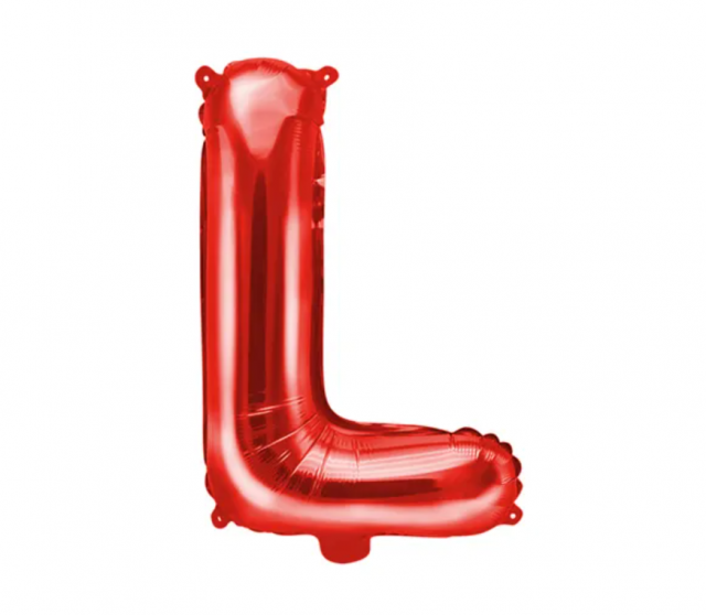 Fóliový balónek Písmeno ''L', 35cm, červený