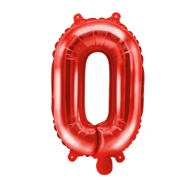 Fóliový balónek Písmeno ''O', 35cm, červený