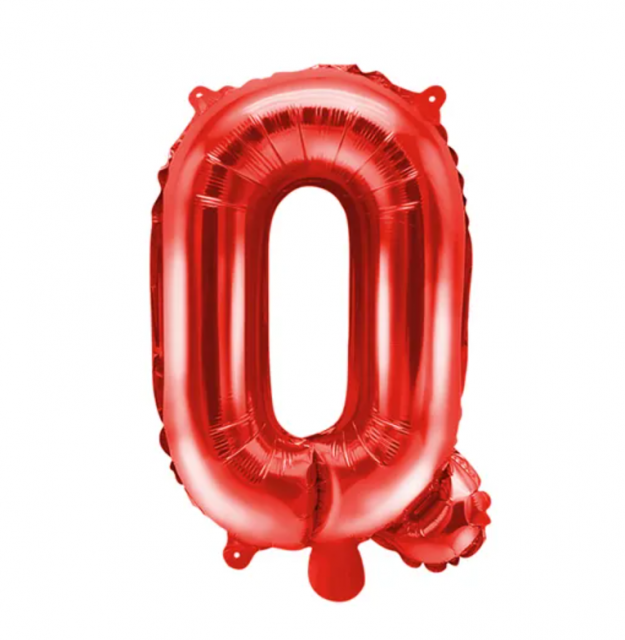 Fóliový balónek Písmeno ''Q', 35cm, červený