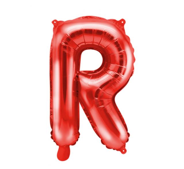 Fóliový balónek Písmeno ''R', 35cm, červený