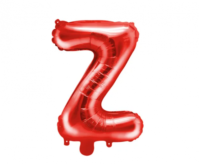 Fóliový balónek Písmeno ''Z'', 35cm, červený