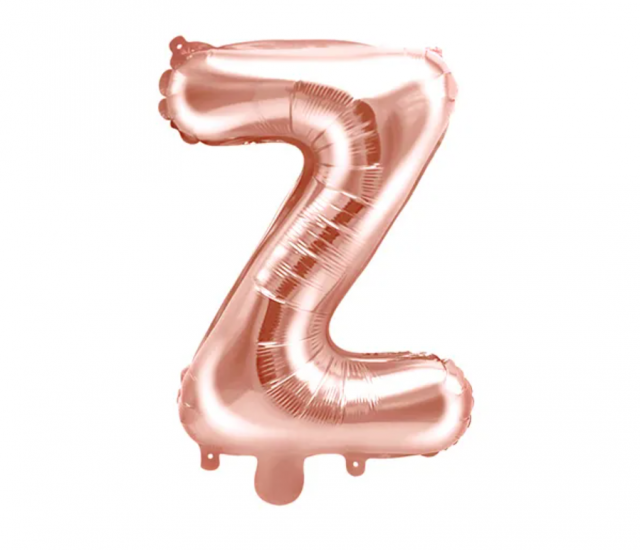 Fóliový balónek písmeno 'Z', 35cm, růžové zlato
