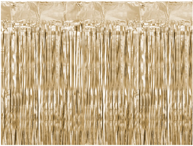 Dekorační závěs fóliový, zlatý 90x250cm