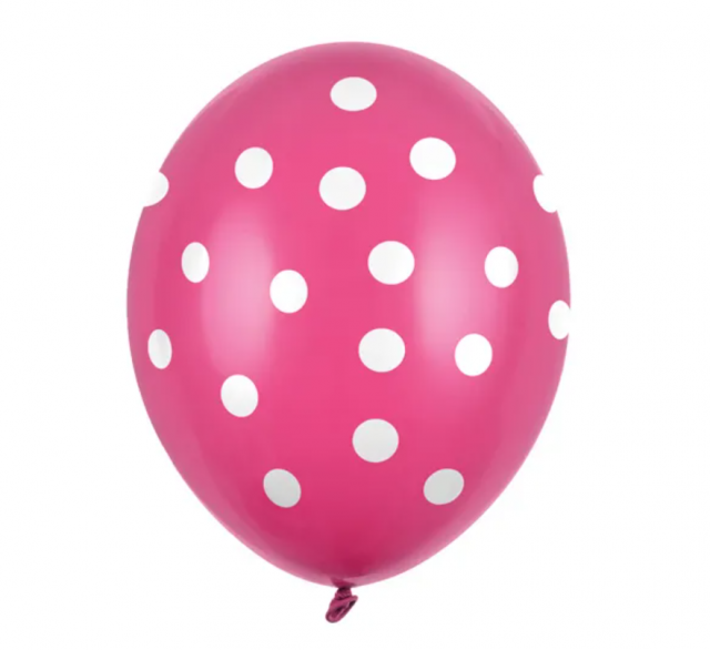Balónky 30 cm, tečky, pastelově růžová