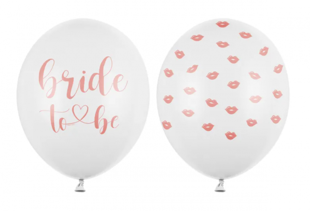 Balonek 30 cm, budoucí nevěsta "Bride to be", bílo-růžový mix - 1 ks