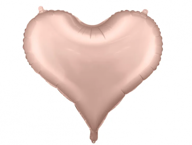 Fóliový balónek Srdce, 75x64,5 cm, růžové zlato