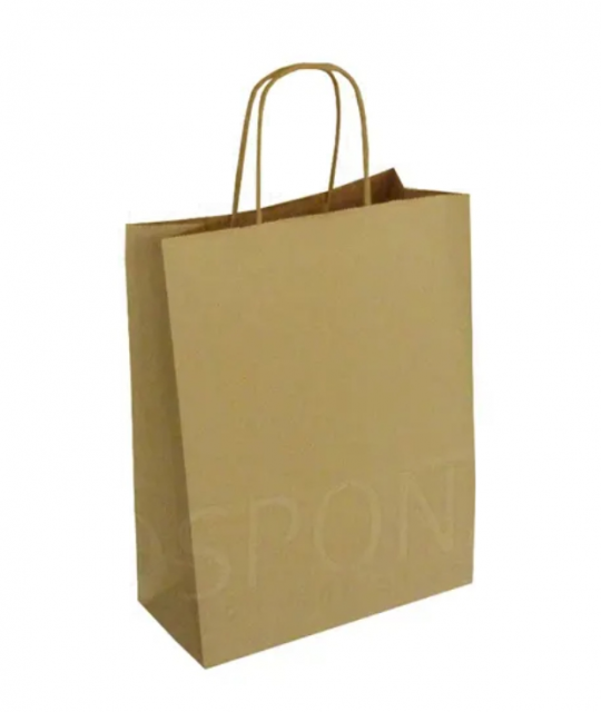 Papírová taška PASTELO, 14+8,5 x 21,5 cm, 100 gr., havana